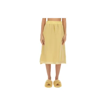 JIL SANDER Elastic Waist Flared Midi Skirt