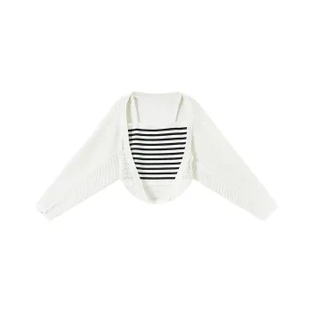 EICHITOO Casual Suit Women's Raw White Trim