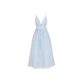 Zimmermann Illuminate V Neck Midi Dress