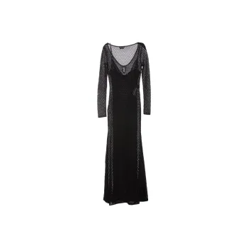 TOM FORD Scoop Keyhole Neck Knitted Maxi Dress