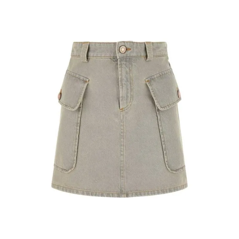 See By Chloe A line Denim Mini Skirt-0