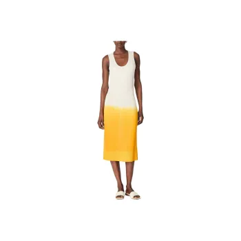 Bottega Veneta SS25 Sleeveless Dress Women's White Yellow