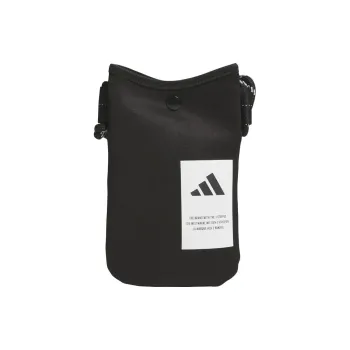 Adidas Polyester One Shoulder Crossbody Cell Phone Pouch Small Size Unisex Black
