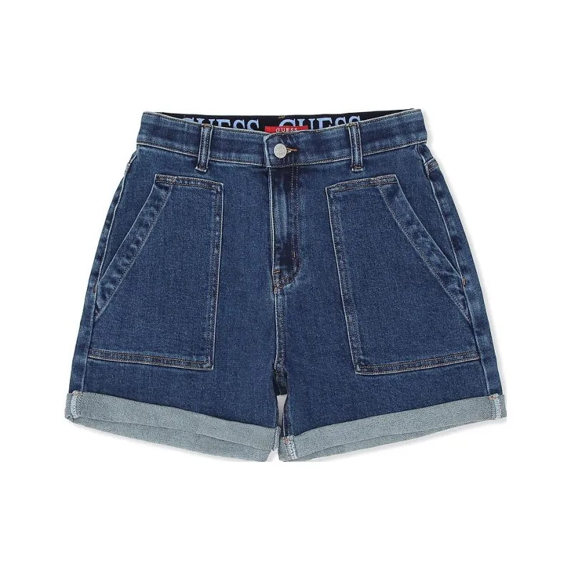GUESS Denim Shorts Women's Dark Blue-0