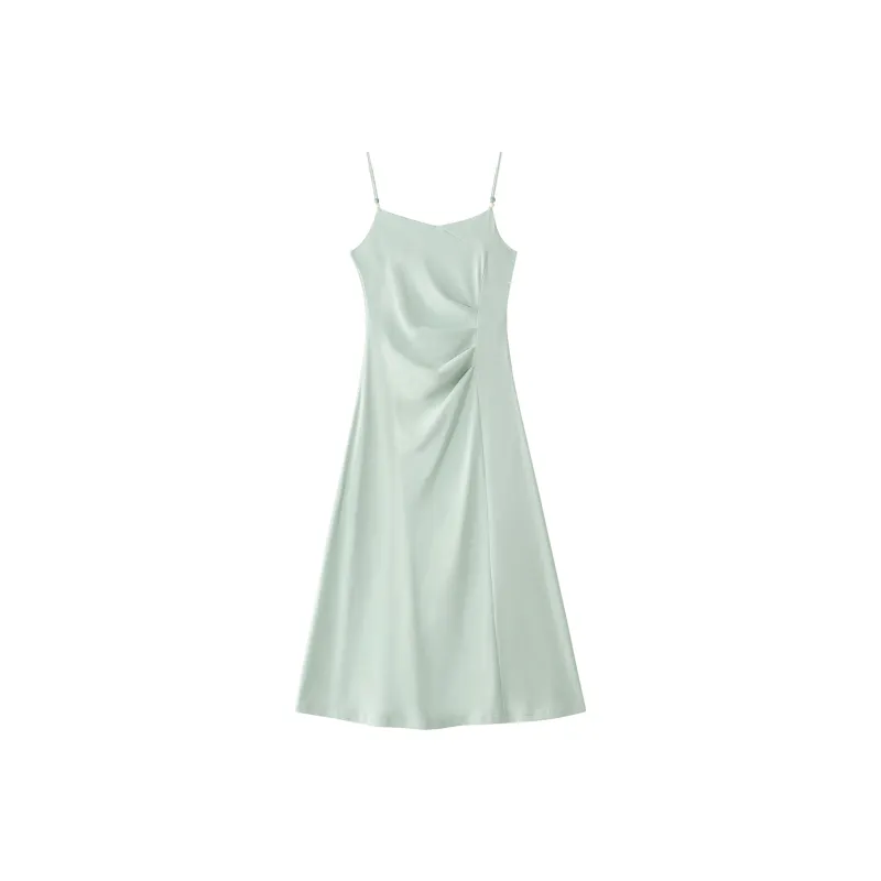 Alxnan Slip Dress Women's Light Green-0