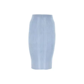 Bottega Veneta Back Slit Knitted Midi Skirt