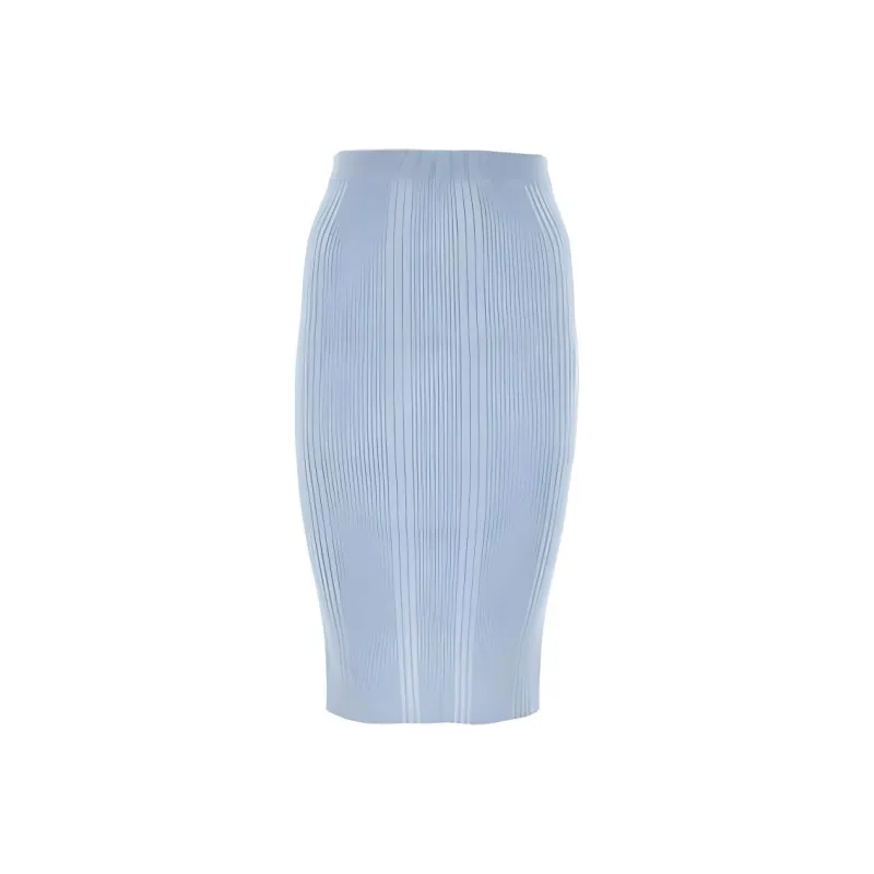 Bottega Veneta Back Slit Knitted Midi Skirt-0