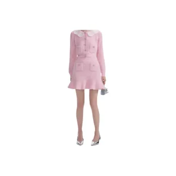 Self portrait Fluffy Rib knit Mini Skirt
