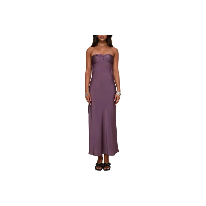 PRINCESS POLLY MARYSKA STRAPLESS MAXI DRESS Sleeveless Dress Women's PURPLE/Purple-0
