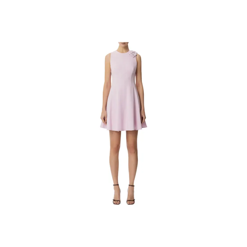 Elisabetta Franchi Flared Crepe Dress-0