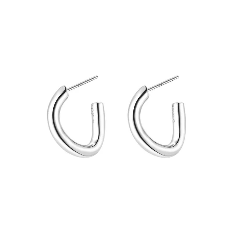 EAR PARTNER 925 Sterling Silver Stud Hoop Earrings Women's-4