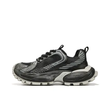 MILLIE'S Abrasion Resistant Breathable Low Top Chunky Sneakers Men's Black Gray