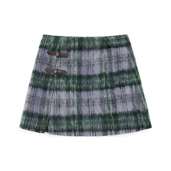 Crying Center Casual Short Skirts Women's Purple