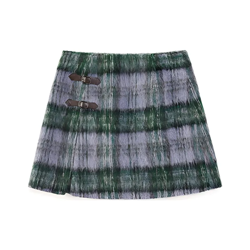 Crying Center Casual Short Skirts Women's Purple-0