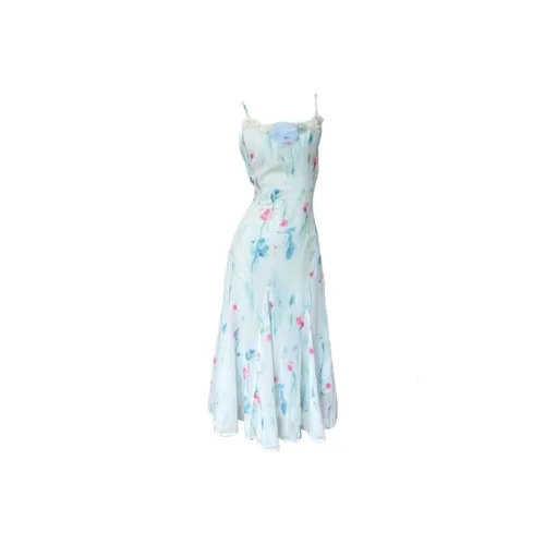 SISC Slip Dresses Women's Aqua Green