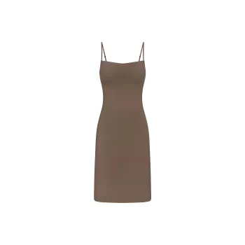 SKIMS SS25 SMOOTH LAYERS MIDI DRESS Slip Dress Women's TRUFFLE/Truffle