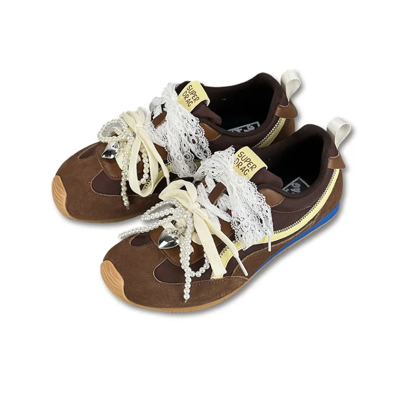 LuzaoT SUPER DRAG Low Top Casual Shoes Women's Brown-2