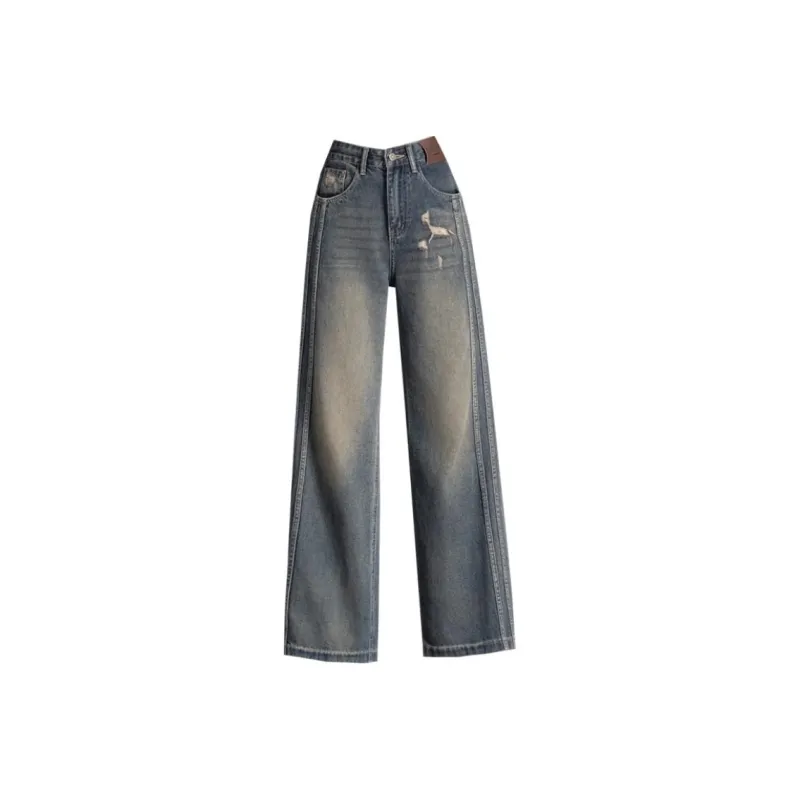 You Cow Me Pants Jeans Women's Nostalgic Blue-10