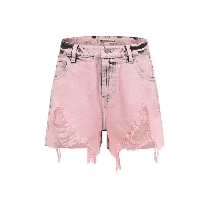 MARDI MERCREDI Denim Shorts Women's Denim Pink-0