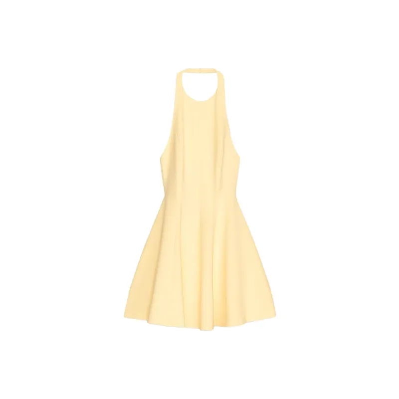 ZARA Sleeveless Dress Women's Yellow-0