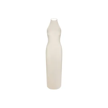 SKIMS SS25 SKIMS CLOUD Cloud Collection HALTER LONG DRESS Sleeveless Dress Women's ECRU/Natural Color