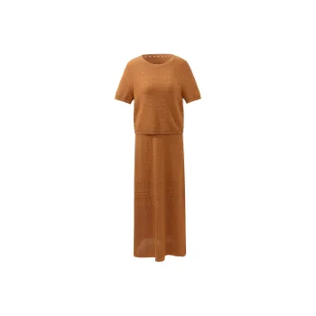 GOELIA Skirt Set Women's Orange Camel