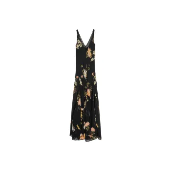 ZARA ZW Series Sleeveless Dress Women's Black/Orange