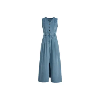 KUOSE Sleeveless Dress Women's Blue
