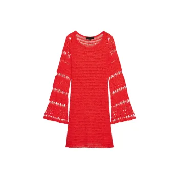 ZARA Long Sleeved Dress Women's Red/Coral