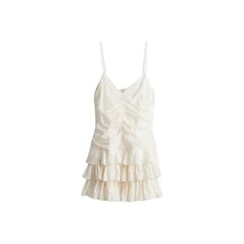H&M Slip Dresses Women's Cream
