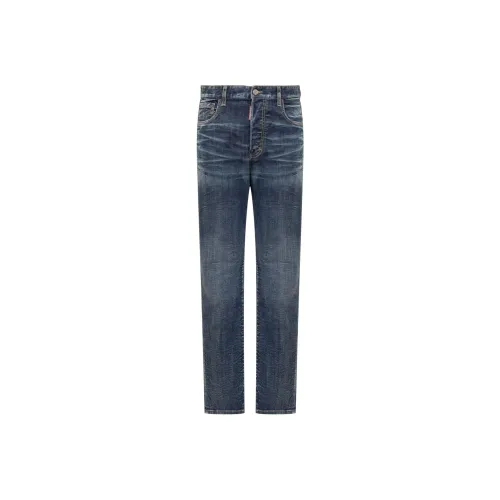 EMPORIO ARMANI Logo Patch Straight Leg Jeans