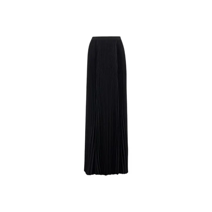 Balenciaga Elegant Black Maxi Skirt Black-0