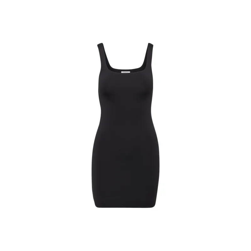 ARITZIA Contour Squareneck Mini Dress Slip Dresses Women's Black-0