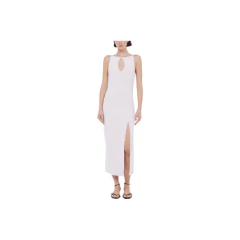 BEC+BRIDGE MARIELLE SPLIT DRESS Slip Dresses Women's Vanilla Bean/White