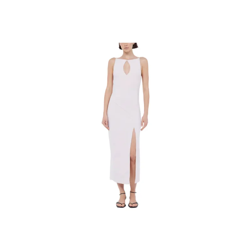 BEC+BRIDGE MARIELLE SPLIT DRESS Slip Dresses Women's Vanilla Bean/White-0