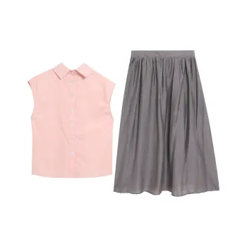 PZHK Two Piece Skirt Sets Women's