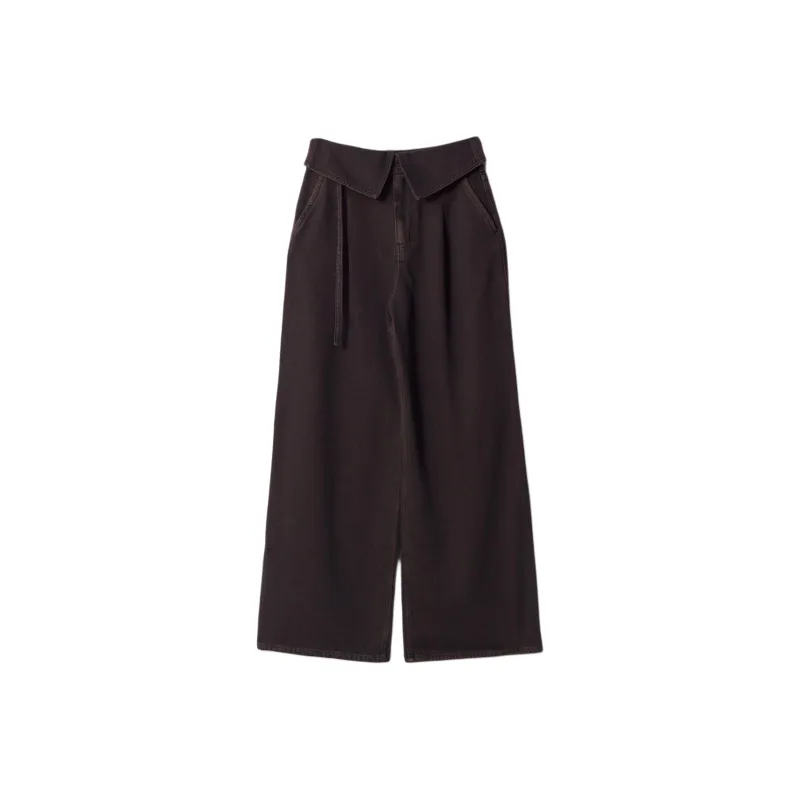 Other Stories Paperbag Jeans Women's Dark Brown-0