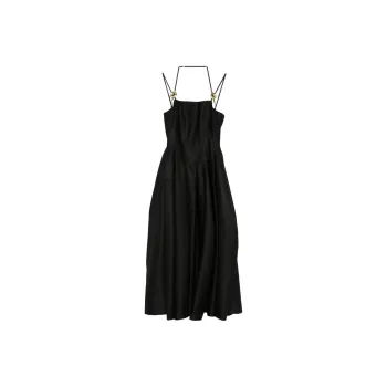 STINE GOYA Satin Tailored Midi Dress