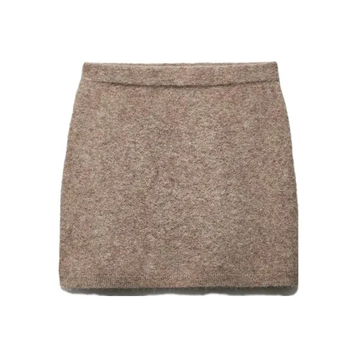ZARA Casual Short Skirts Women's Zebra Print Brown-0