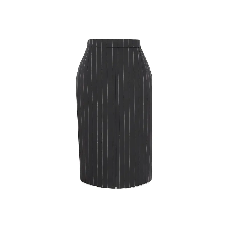 SAINT LAURENT Striped Pencil Skirt-0