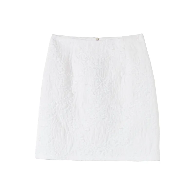 0571 Family Casual Short Skirts Women's White-0