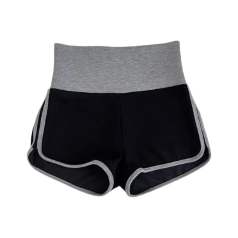 ABBY GODDESS Casual Shorts Women's Gray & Black-0