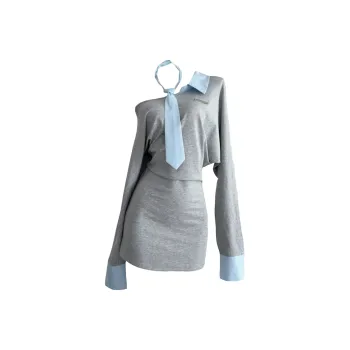 Incolore Long Sleeved Dress Women's Gray