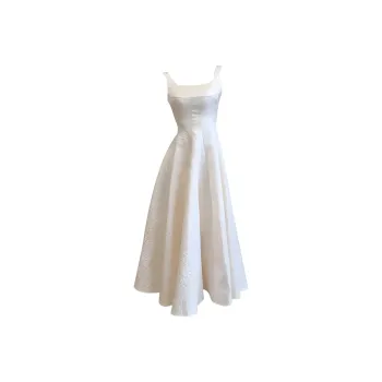 GJFD Niche Birthday Skirt Elegant Heavy Embroidery Formalwear Women's Ecru
