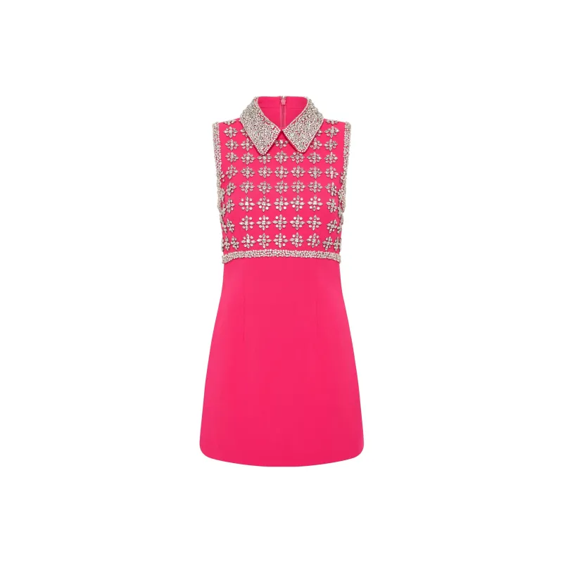 Rebecca Vallance Rina Crystal embellished Mini Dress-0