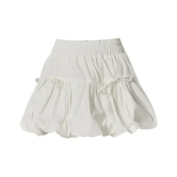 Enhanced Casual Short Skirts Women's White