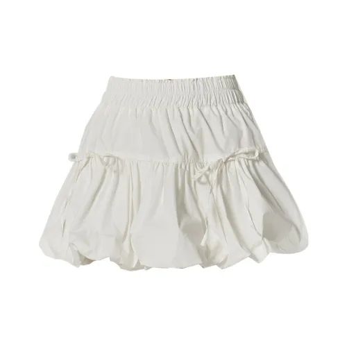 Enhanced Casual Short Skirts Women's White