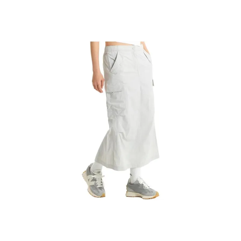 New Balance Gonna Cargo In Tessuto Leggero Casual Long Skirts Women's Light Gray-0