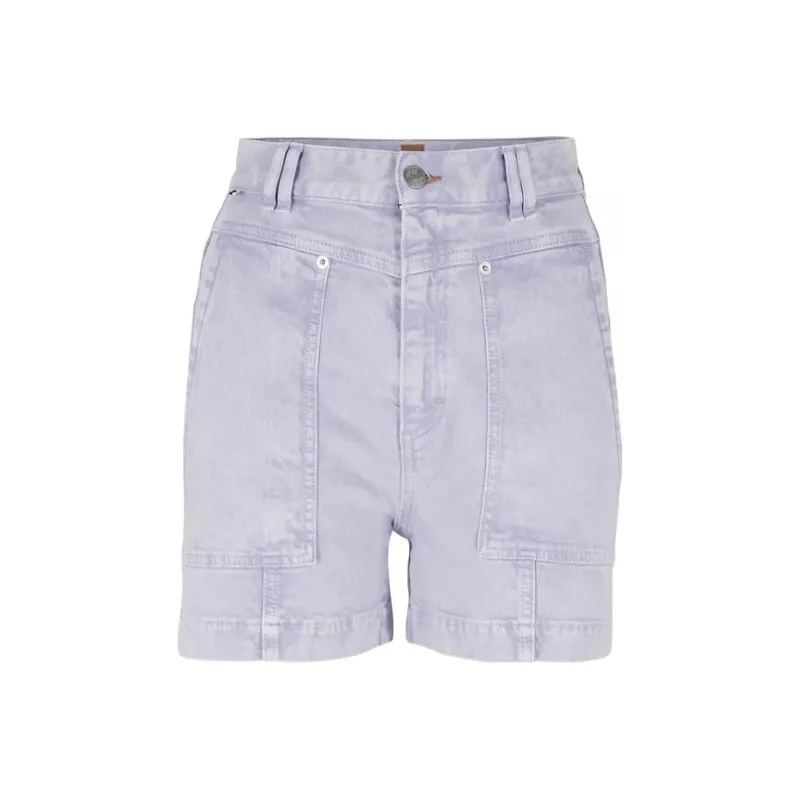 HUGO BOSS SS23 Denim Shorts Women's Light Purple-0