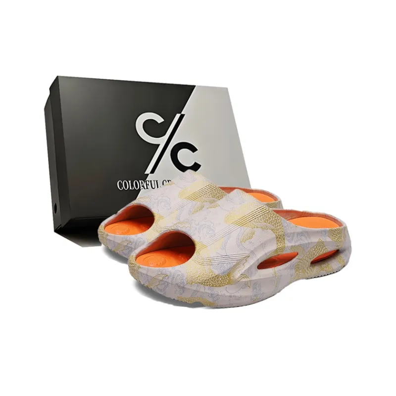 Colorful Creations EVA Quiet Slip Resistant Odor Resistant Abrasion Resistant Slide Slippers Men's Box-12